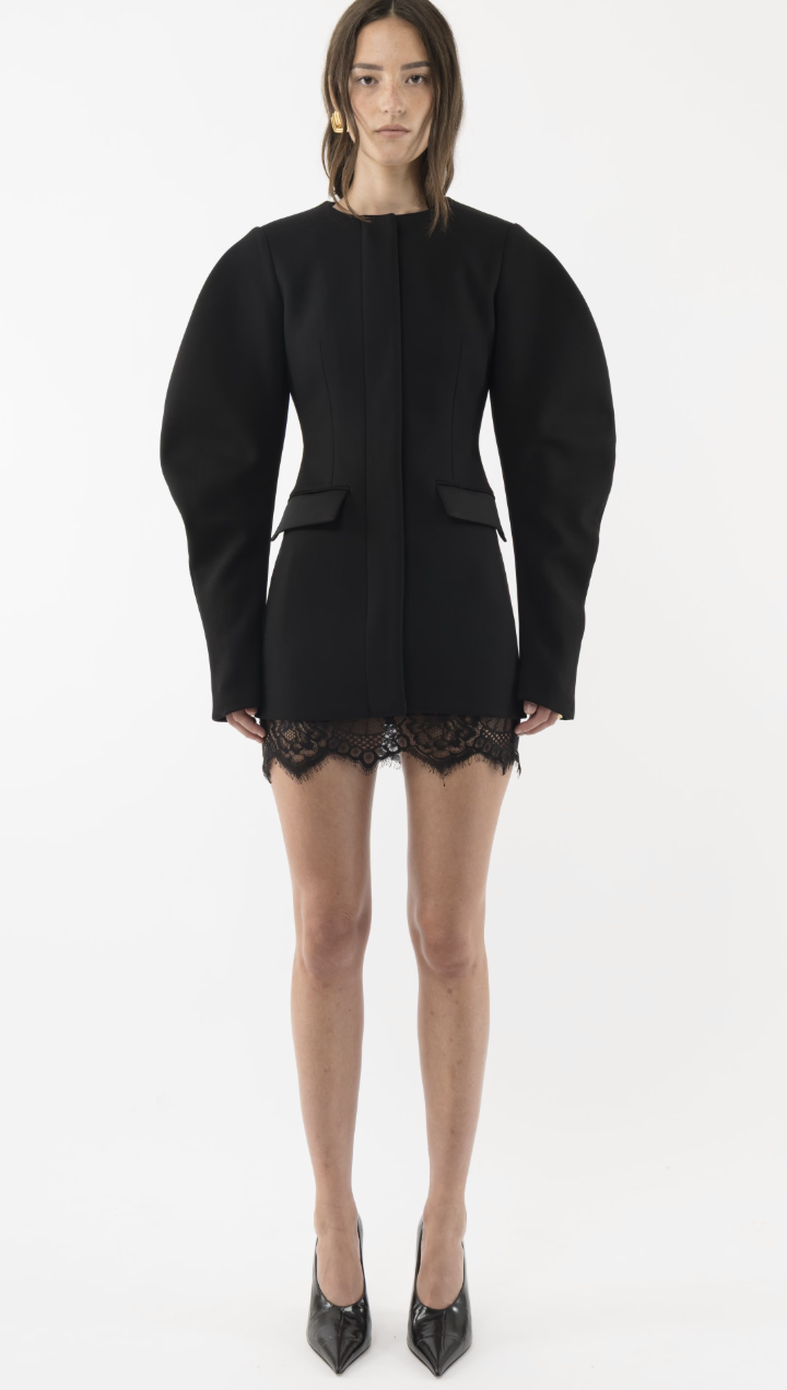 Sculpted Black Blazer